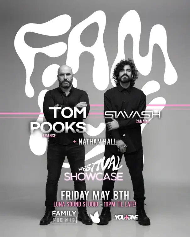 Family Piknik Showcase w/ Tom Pooks + Siavash – event flyer