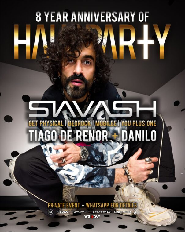 HAUSPARTY 8 Year Anniversary w/ Siavash – event flyer