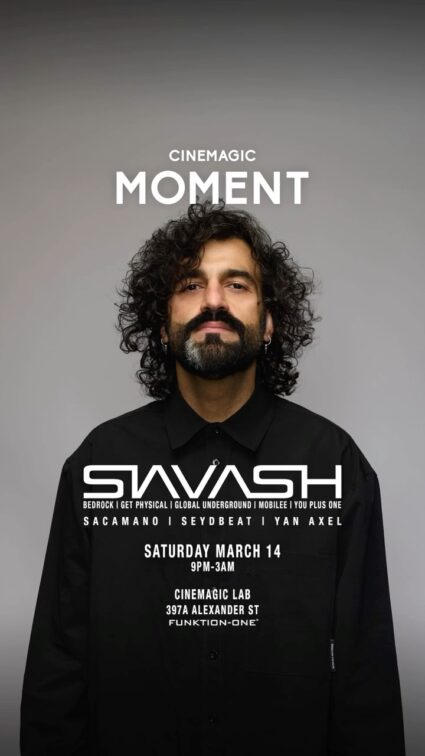 MOMENT Series: Siavash @ Cinemagic Lab – event flyer