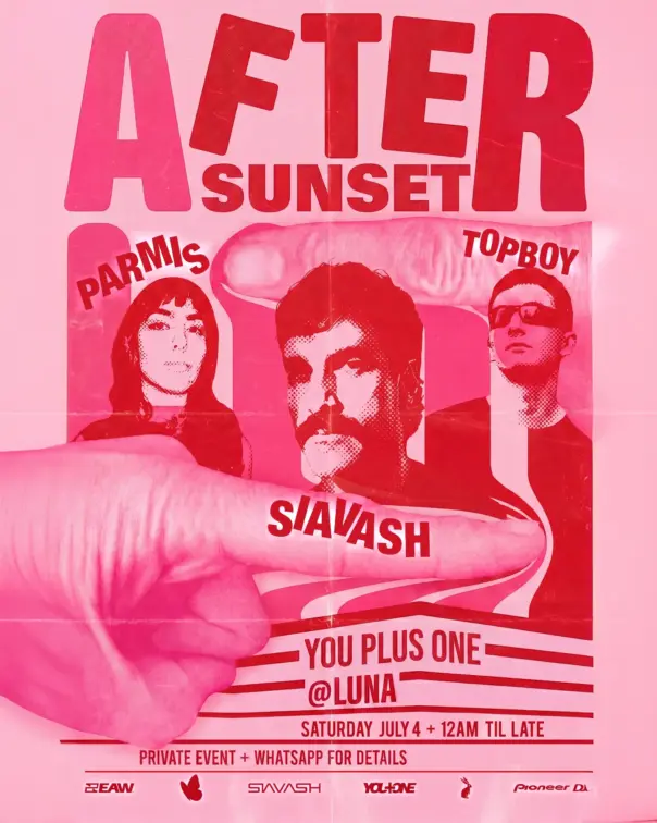 YPO Sunset Cruise Afterparty w/ Siavash @ Luna – event flyer